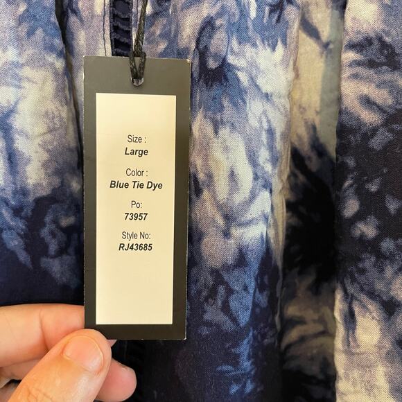 NWT Romeo+Juliet Couture Tie Dye Off The Shoulder Shift Dress Size L - Picture 2 of 13